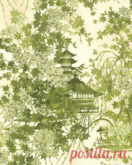 eQuilter Imperial Collection 12 - Garden Pagoda - Bamboo Green