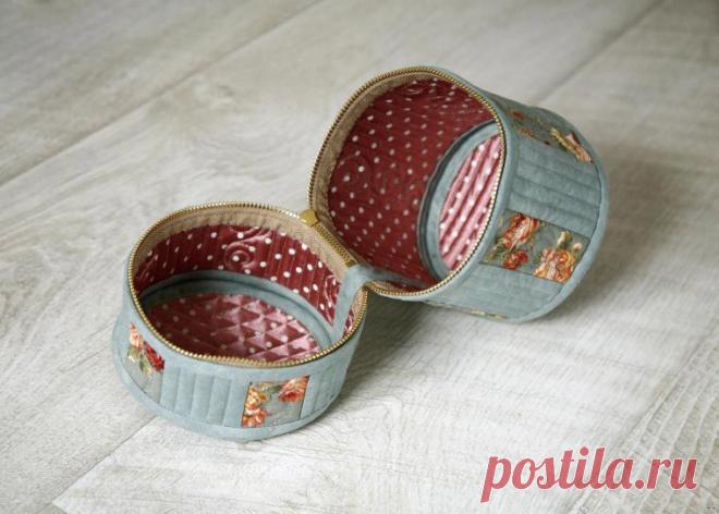 Круглый косметический мешок ~ DIY учебник идеи!