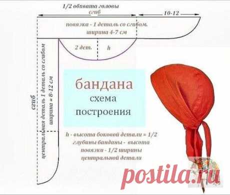 Как выкроить и сшить бандану. Выкройки | ВДОХНОВЕНИЕ РУКОДЕЛЬНИЦЫ | Яндекс Дзен