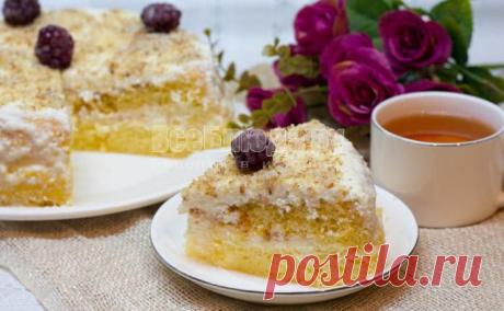 Бисквитный торт с творожным кремом - рецепт с пошаговыми фото | Все Блюда