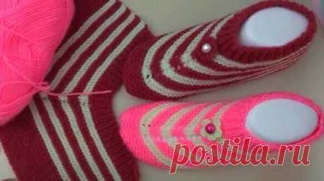 Удобные следки "Нежность" одним полотном без единого шва (легко, просто, красиво) | Вязание и Рукоделие | Дзен