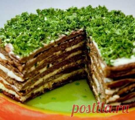 Самый вкусный печёночный тортик!