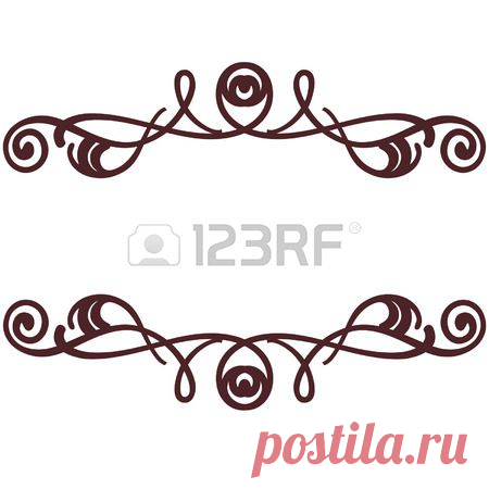растительного орнамента 4 Клипарты, векторы, и Набор Иллюстраций Без Оплаты Отчислений. Pic 29090300.
