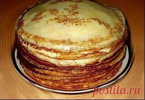 Бабушкины тонкие блины на молоке