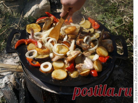 Садж из куриных крылышек с овощами. Рецепт с фотографиями