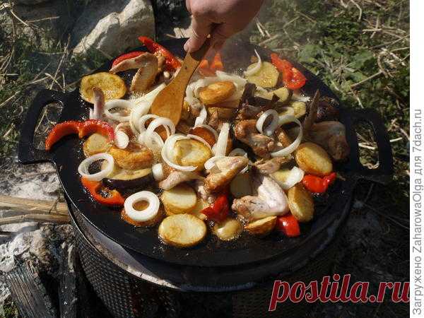 Садж из куриных крылышек с овощами. Рецепт с фотографиями