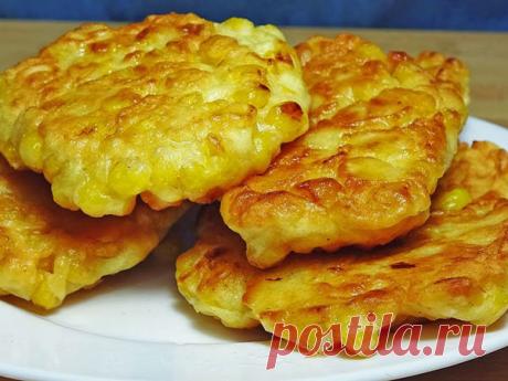 Кукурузные оладьи из 3 ингредиентов и специй