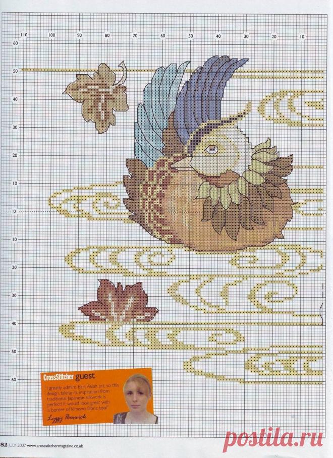 Бесплатные Схемы Вышивки Крестом и Бисером: Вышивка крестом "Утки-мандаринки". И снова фен-шуй =)