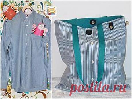 Шьем сумку-авоську из любимой рубашки