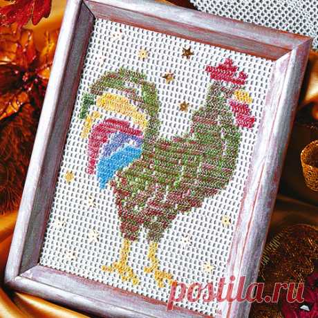 Скачайте схемы Панно «Петух» с пайетками., вид рукоделия Филейное вязание - Валентина.ру