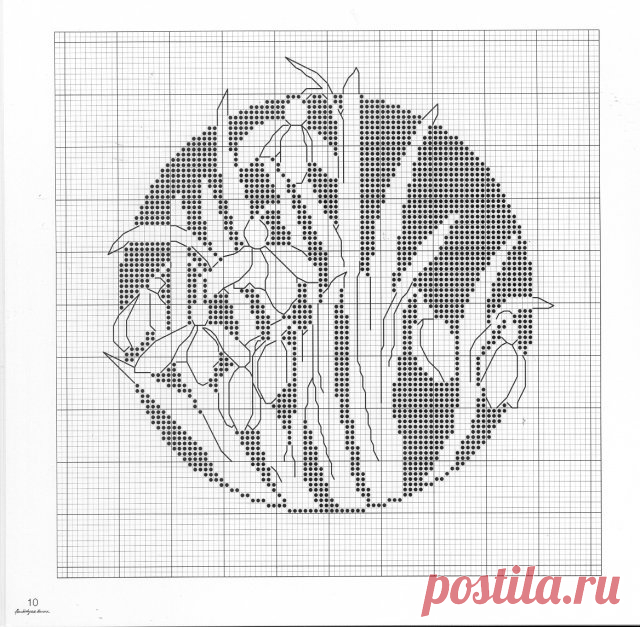 Монохромные схемы для вышивки крестом.