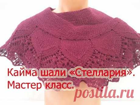 Мастер класс.Шаль фишю "Stellaria" спицами. Кайма.
