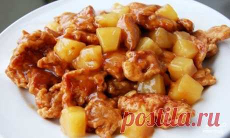 Курица с ананасами - пошаговый рецепт с фото на Повар.ру