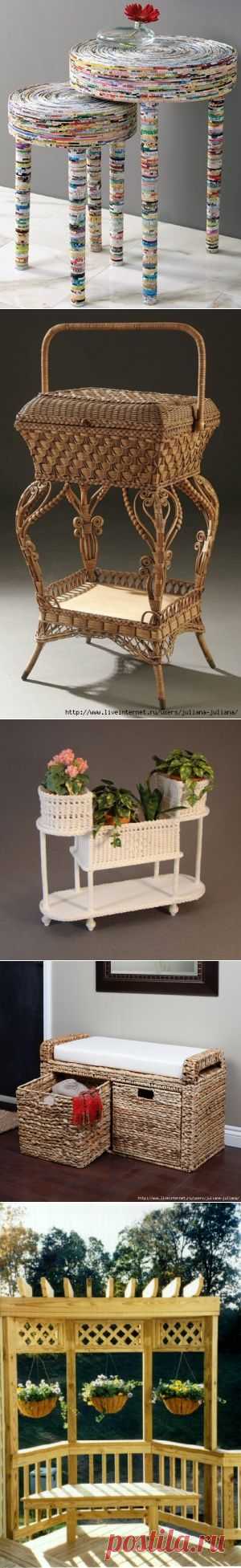 Идеи для творчества. Плетение из бумаги и газет.