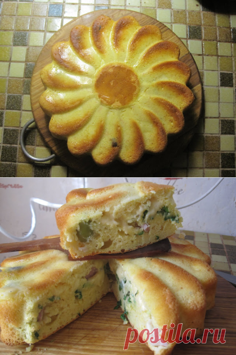 Бисквитный пирог с ...жареными грибами | Четыре вкуса