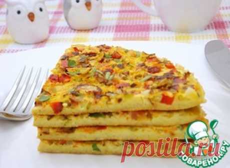 Овсяный омлет с овощами - кулинарный рецепт