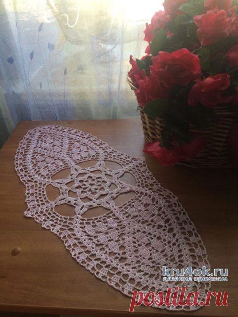 Овальная салфетка крючком. Работа Кузьминовой Татьяны