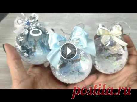 Ёлочные игрушки в технике декупаж. Christmas decorations using reverse decoupage technique Привет! заказала с алиекспресс заготовки для игрушек из прозрачного пластика ещё весной и ждала холодов, чтоб начать))) Итак, для работы мне понадобил...