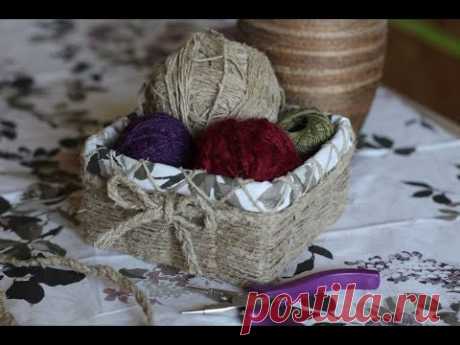Корзинка из шпагата