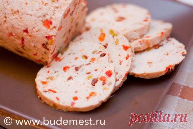 Польпеттоне из индейки с оливками, вяленным томатом, болгарским перцем и фисташками - Будем есть