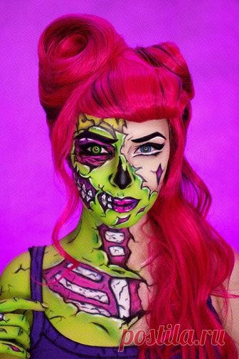Макияж зомби на Хэллоуин: страшный образ своими руками