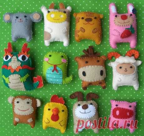 love felt animals | CRAFTS &amp; IDEAS FOR OPERATION CHRISTMAS CHILD SHOEBOXES | Фетр і Знаки Зодіаку