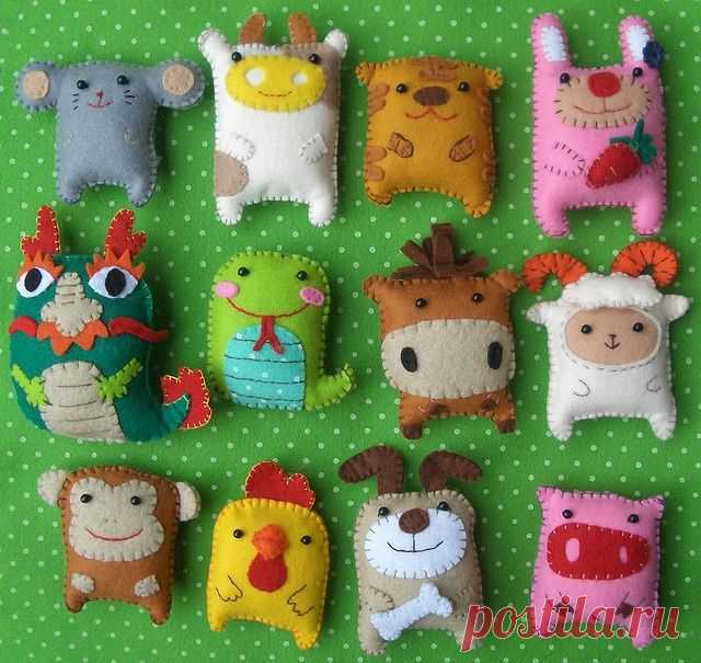 love felt animals | CRAFTS & IDEAS FOR OPERATION CHRISTMAS CHILD SHOEBOXES | Фетр і Знаки Зодіаку