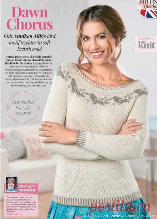 Пуловеры с жаккардом (спицами) | Записи в рубрике Пуловеры с жаккардом (спицами) | Дневник Лилия_Мезина
