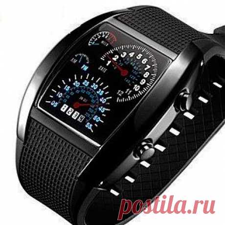 Часы наручные «СПИДОМЕТР» 
Наручные LED часы «СПИДОМЕТР» - аналог автомобильной панели! Аксессуар с настоящим мужским характером. Строгий черный цвет сочетается с глянцем корпуса, а циферблат выполнен в виде приборной панели автомобиля.

Тем, кто всегда находится в движении вперед, любит скорость и знает цену своему времени, необычный циферблат-спидометр придется по вкусу. Особенно эффектно он смотрится с подсветкой, яркость и частоту включения который вы можете отрегулировать сами.

Подроб