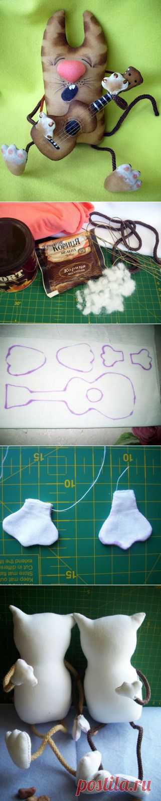 Кот с гитарой. МК Тани Зуевой