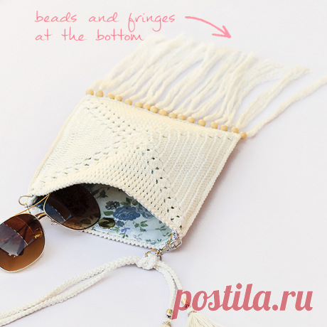 Anabelia craft design: How to make a Summer Crochet Shoulder Bag