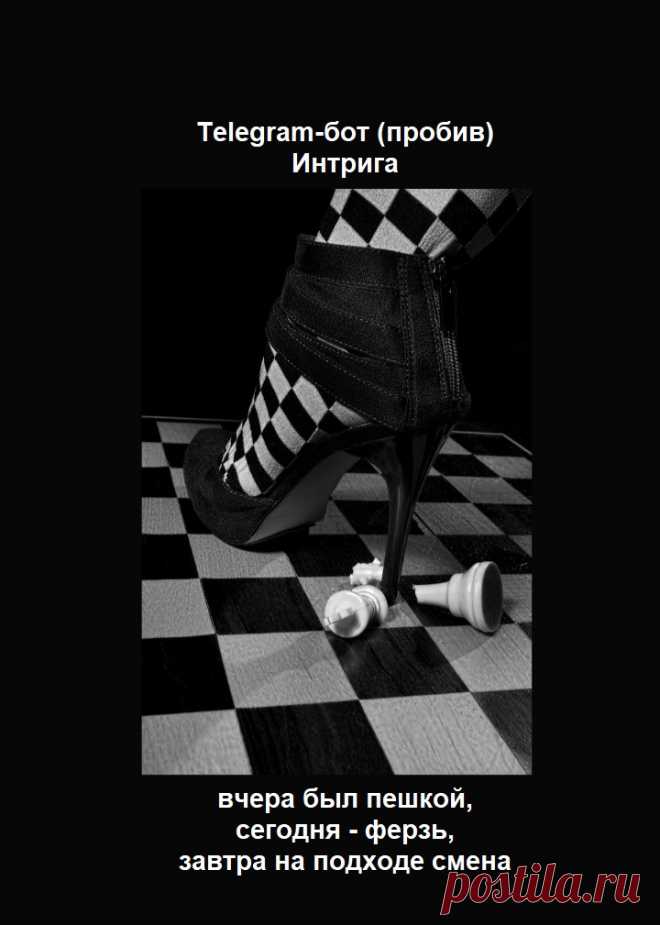 Женский бот-информатор, для Вас девушки, для создания интрижек и их раскрытия, поиск информации о людях.