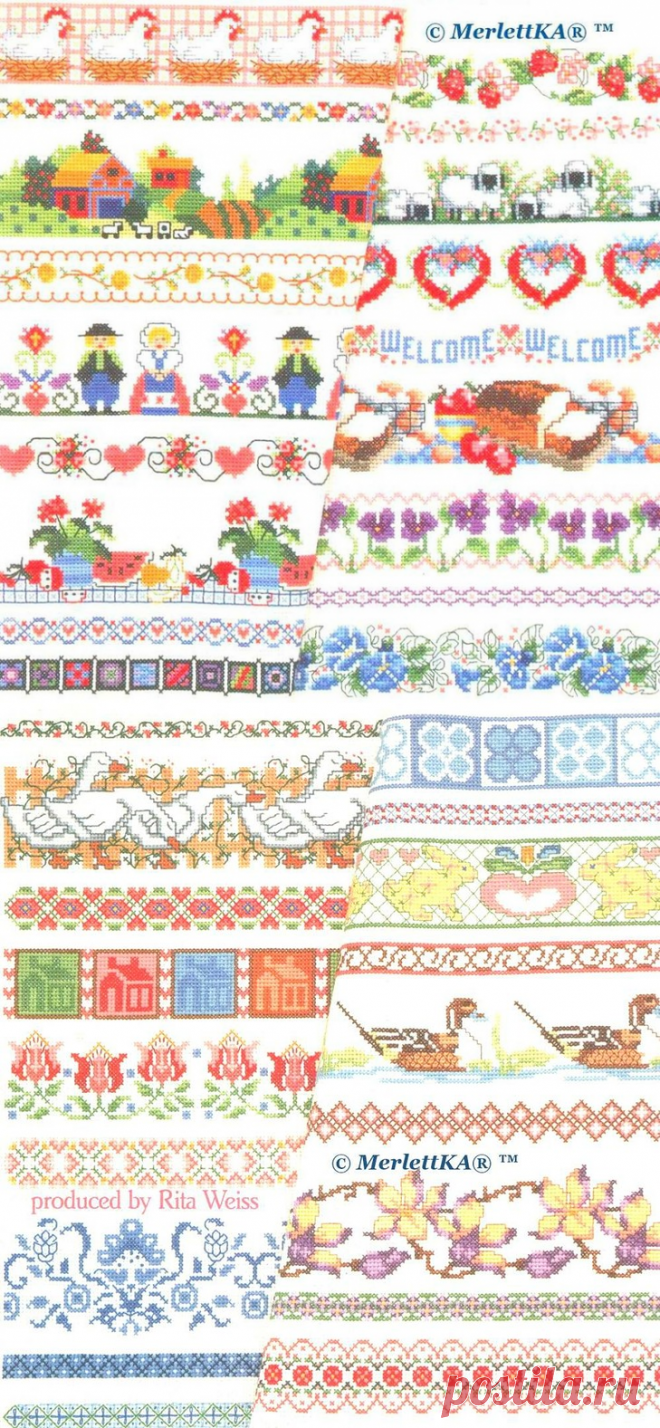 ASN 3527 Sam Hawkins - Borders 🍓 вышивка крестом - бордюры