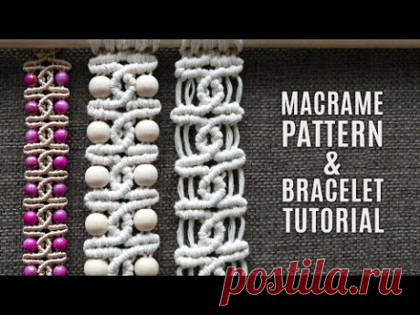 Wavy Celtic Macrame Pattern &amp; Bracelet Tutorial - YouTube
