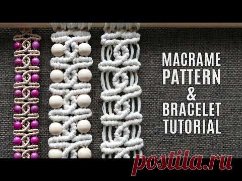 Wavy Celtic Macrame Pattern & Bracelet Tutorial - YouTube