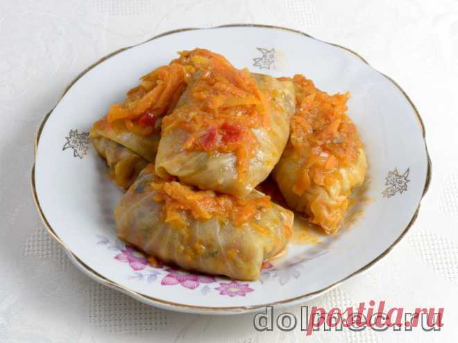 Постные голубцы с рисом и грибами