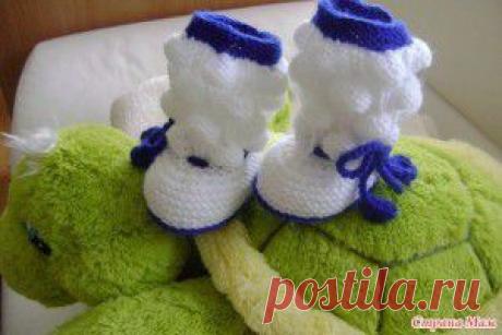 "Воздушные шарики" - вяжем пинетки для наших крошек