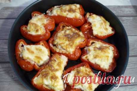 Перец фаршированный куриным фаршем в духовке - а Дома Вкусней