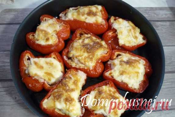Перец фаршированный куриным фаршем в духовке - а Дома Вкусней