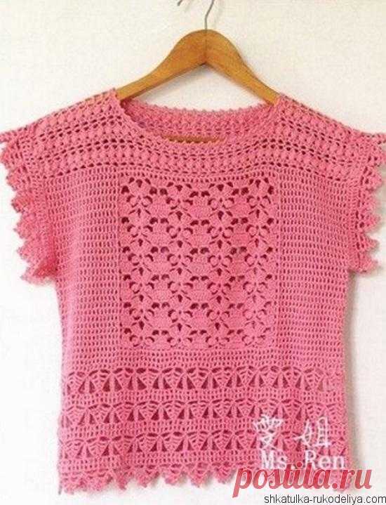 Летняя кофточка Летняя кофточка крючком схемы. Кофточка ажурным узором