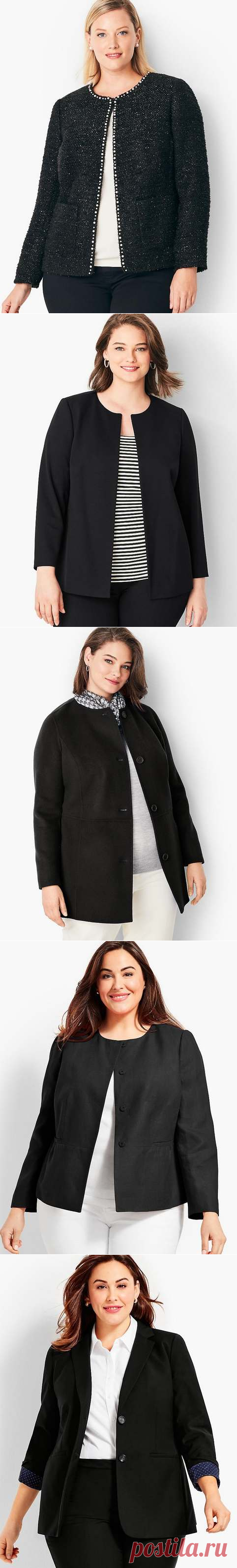Жакеты и пиджаки для полных девушек и женщин американского бренда Talbots осень 2018 (60 фото)