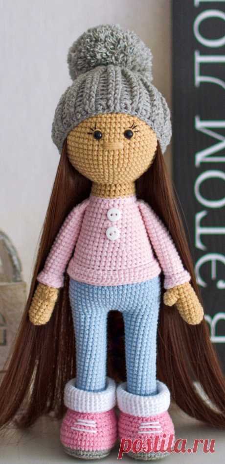 PDF Стеша крючком. FREE crochet pattern; Аmigurumi doll patterns. Амигуруми схемы и описания на русском. Вязаные игрушки и поделки своими руками #amimore - Кукла, куколка, пупс.