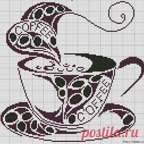 ВЫШИВКА "КОФЕЙНЫЕ ЧАШЕЧКИ"