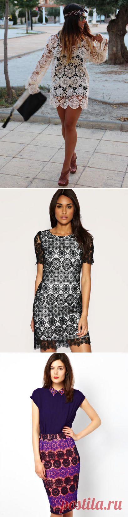 Тонкие фактуры-нежные ажуры.Туника от Zara & платье .