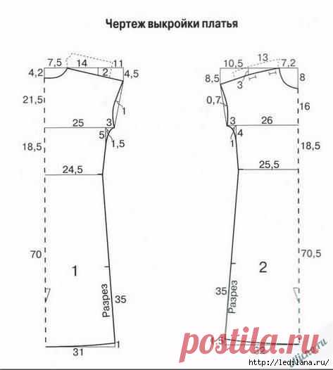 Выкройка простого элегантного платья