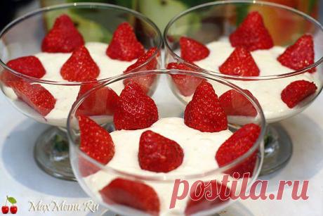 Клубничный десерт с творогом | Кулинарные рецепты, домашние рецепты, фото-рецепты