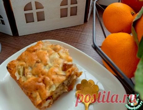 Пирог с грушами, изюмом и орехами – кулинарный рецепт