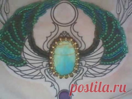 Bead Embroidery Necklace - Update 1