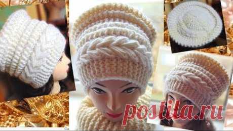 Красива шапка спицями.Супер шапка.Beautiful hat with knitting needles
