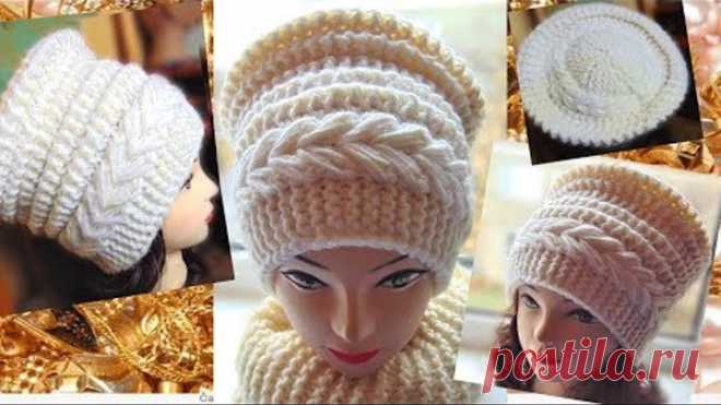Красива шапка спицями.Супер шапка.Beautiful hat with knitting needles